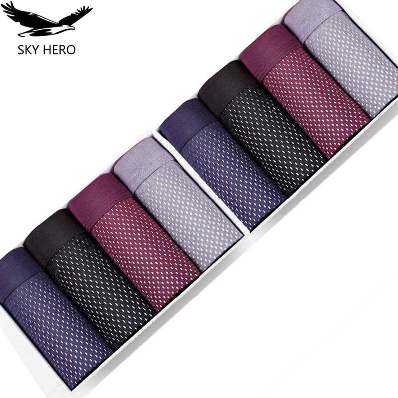 Bamboo Fiber Trunk - 8 adet/grup iç çamaşırı Boxer şort