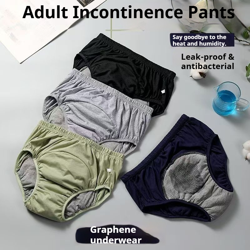 Boxer Brief Pack Cotton - Grafen Antibakteriyel Yetişkin Bezi Külotları Sızdırmaz