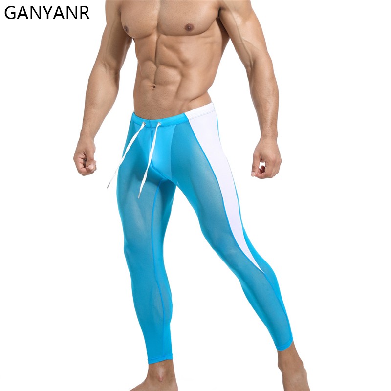 Compression Long Pant - GANYANR koşu tayt erkekler sıkıştırma pantolon