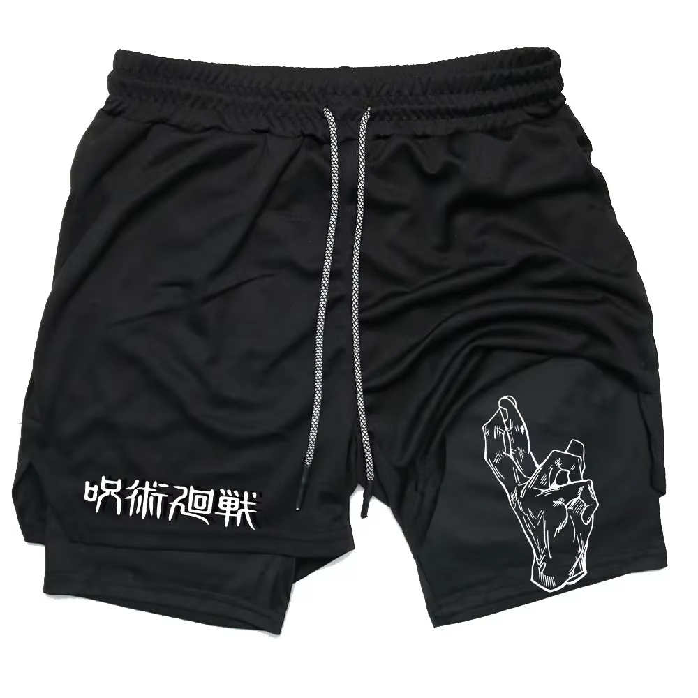 Compression Shorts Athletes - Anime Jujutsu Kaisen Spor Salonu Kısa