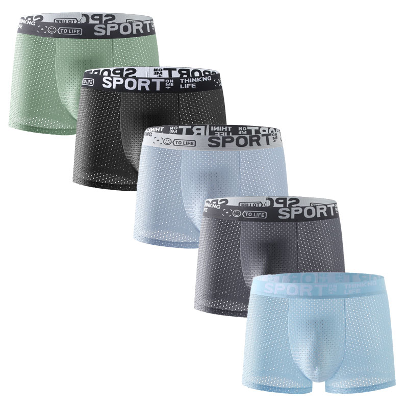 Mesh Sport Boxer - 5'li Erkek Buz İpek Fileli Boxer
