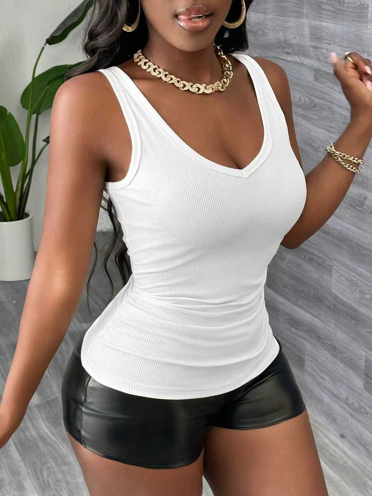 Büyük Beden 3 Parça V Yaka Ner - Tank Top Ribbed incelemesi ve fiyatı