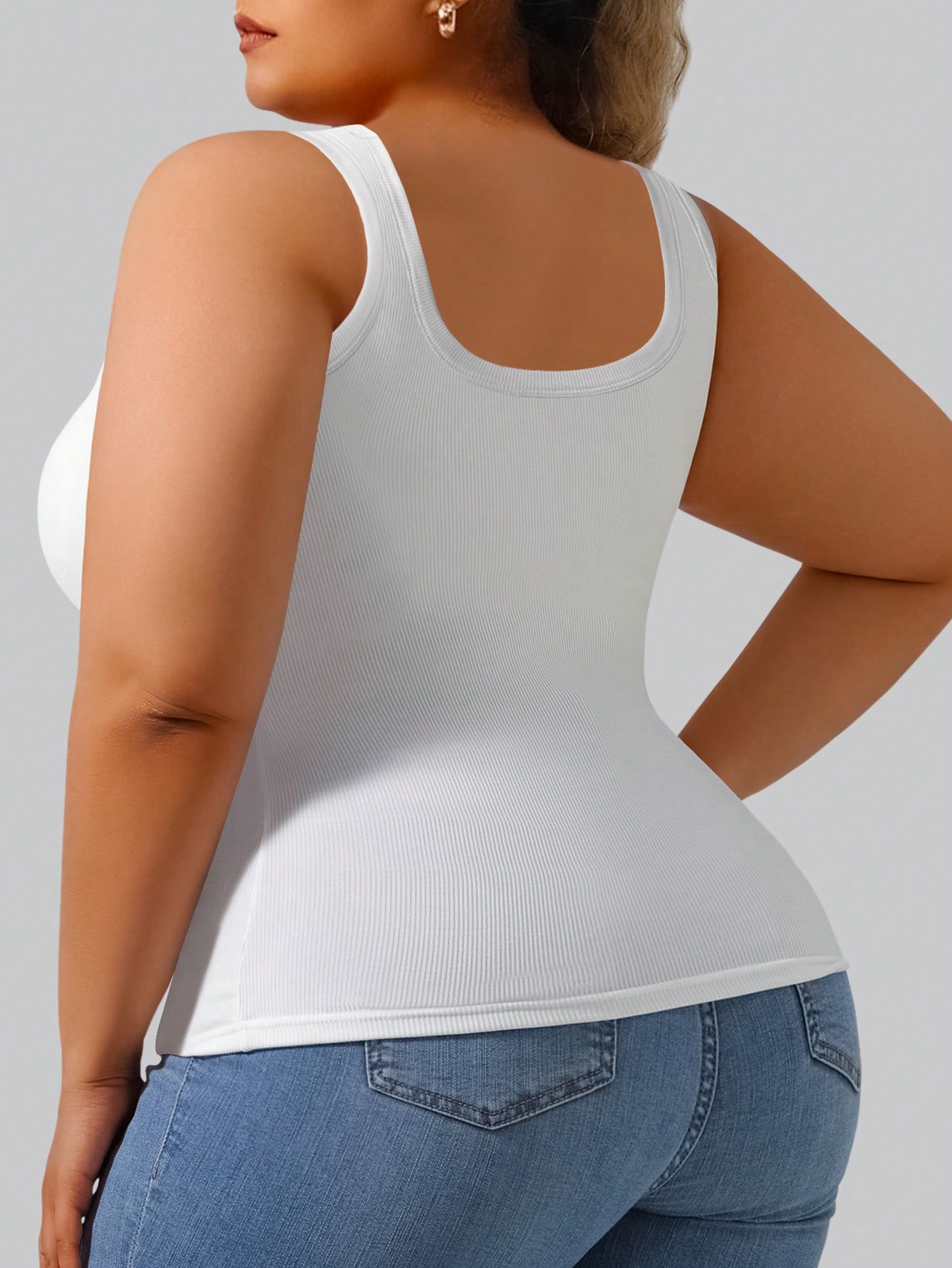 Büyük Beden Kadın Düz Renk Fit - Tank Top Ribbed incelemesi ve fiyatı