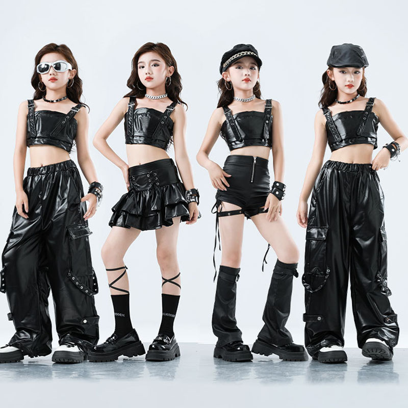 Çocuk Kpop Hip Hop Giyim Siyah - Suspender Tank Top incelemesi ve fiyatı